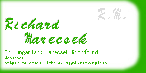 richard marecsek business card